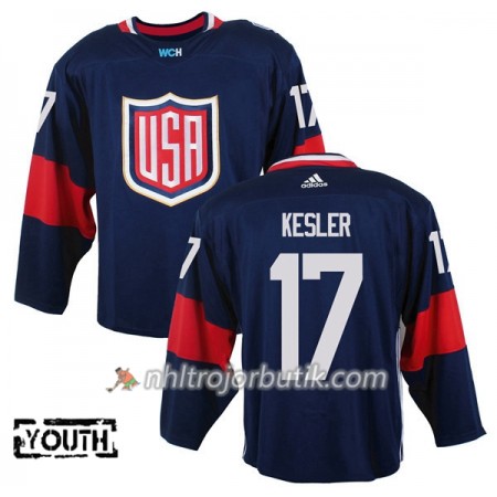 USA Tröja Ryan Kesler 17 World Cup 2016 Barn Blå Premier